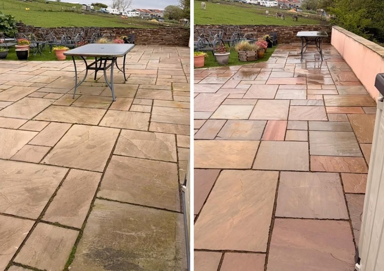 Patio Jetwash cleaned in Bacup, Rossendale 